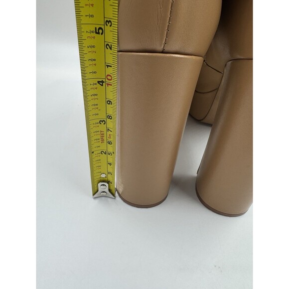 Zara Women’s Nude Beige Platform Ankle Boots Heels Genuine Leather US 8.5 EU 39 - Picture 7 of 16